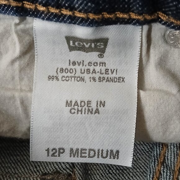 Levis 512 Jeans 10 Petite Perfectly Slimming Boot Cut Dark Wash Blue Denim - Picture 9 of 10